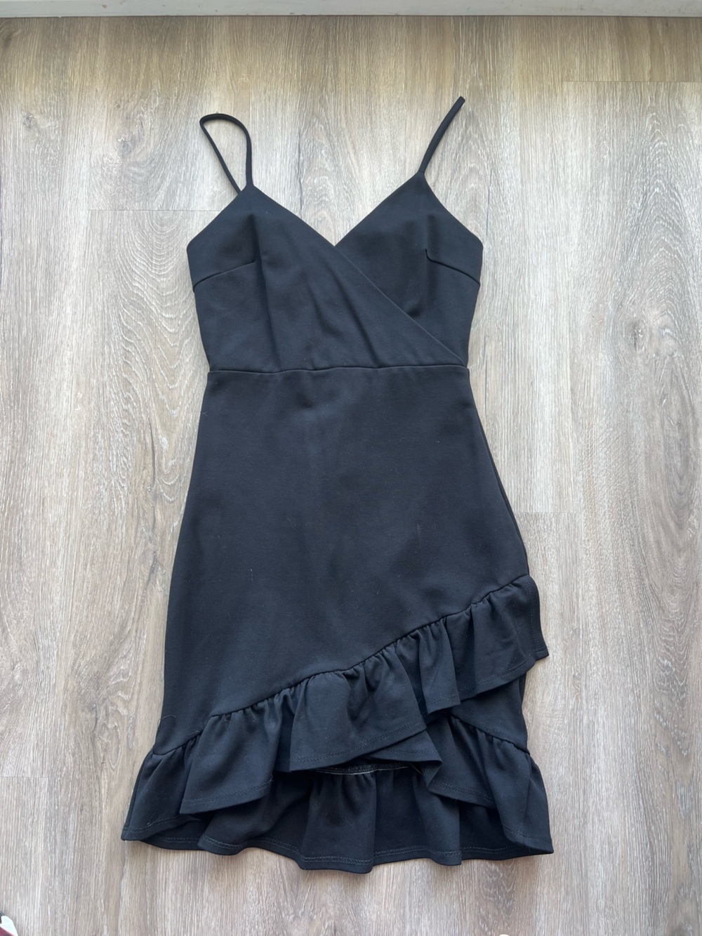 Lulu's Black Ruffle A-Line Skirt